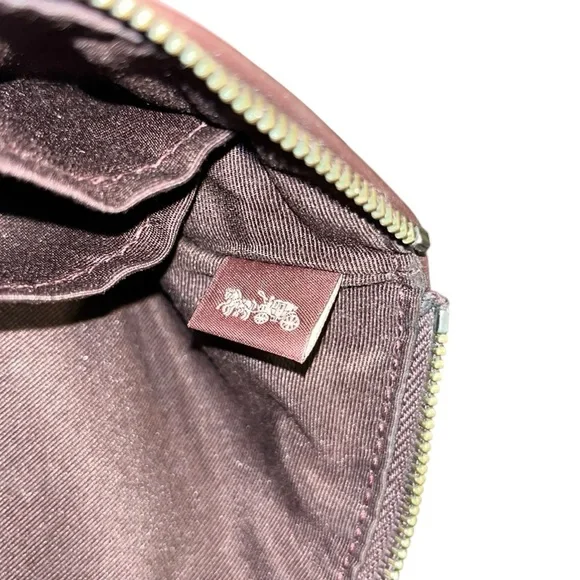 Coach Textured Brown and Floral Tan Wristlet Rehab Duo - Picture 6 of 11